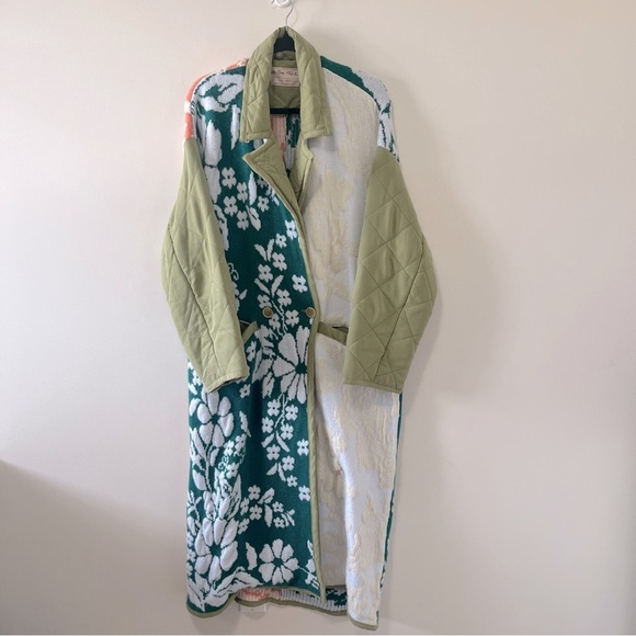 Free People Home Sweet Home Coat Quilted Sweater Knit Duster Jacket Coat Size S - Picture 7 of 13